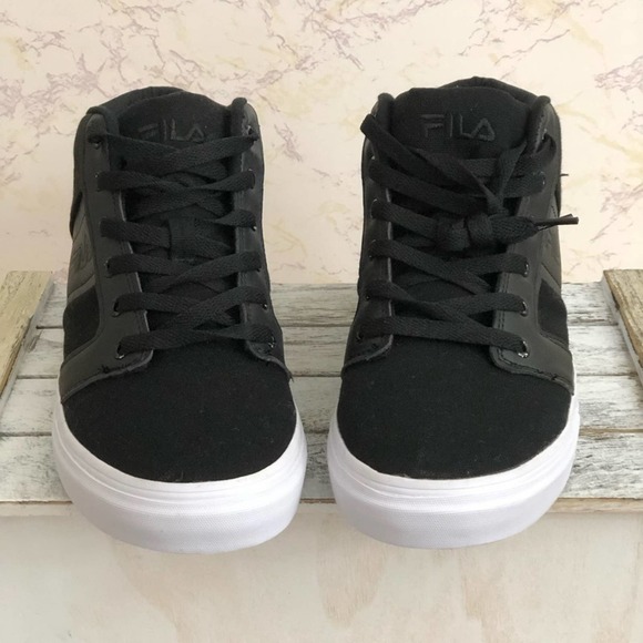 FILA Mid Top Fashion Casual Streetwear Sneakers Lace‎ Up Black - Picture 4 of 13